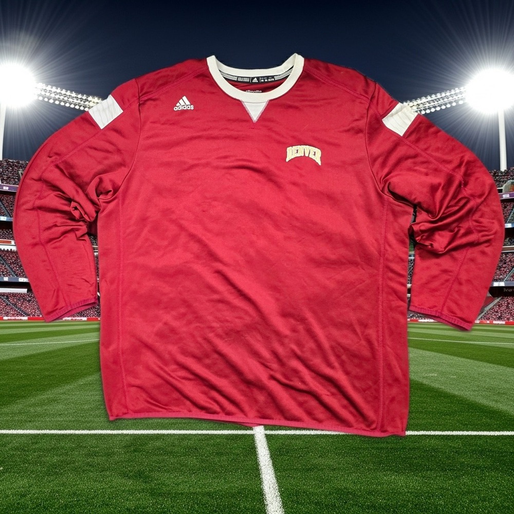 Adidas Climalite Denver Soccer Jersey Men's 2XL Long Sleeve Y2K Streetwear Top
